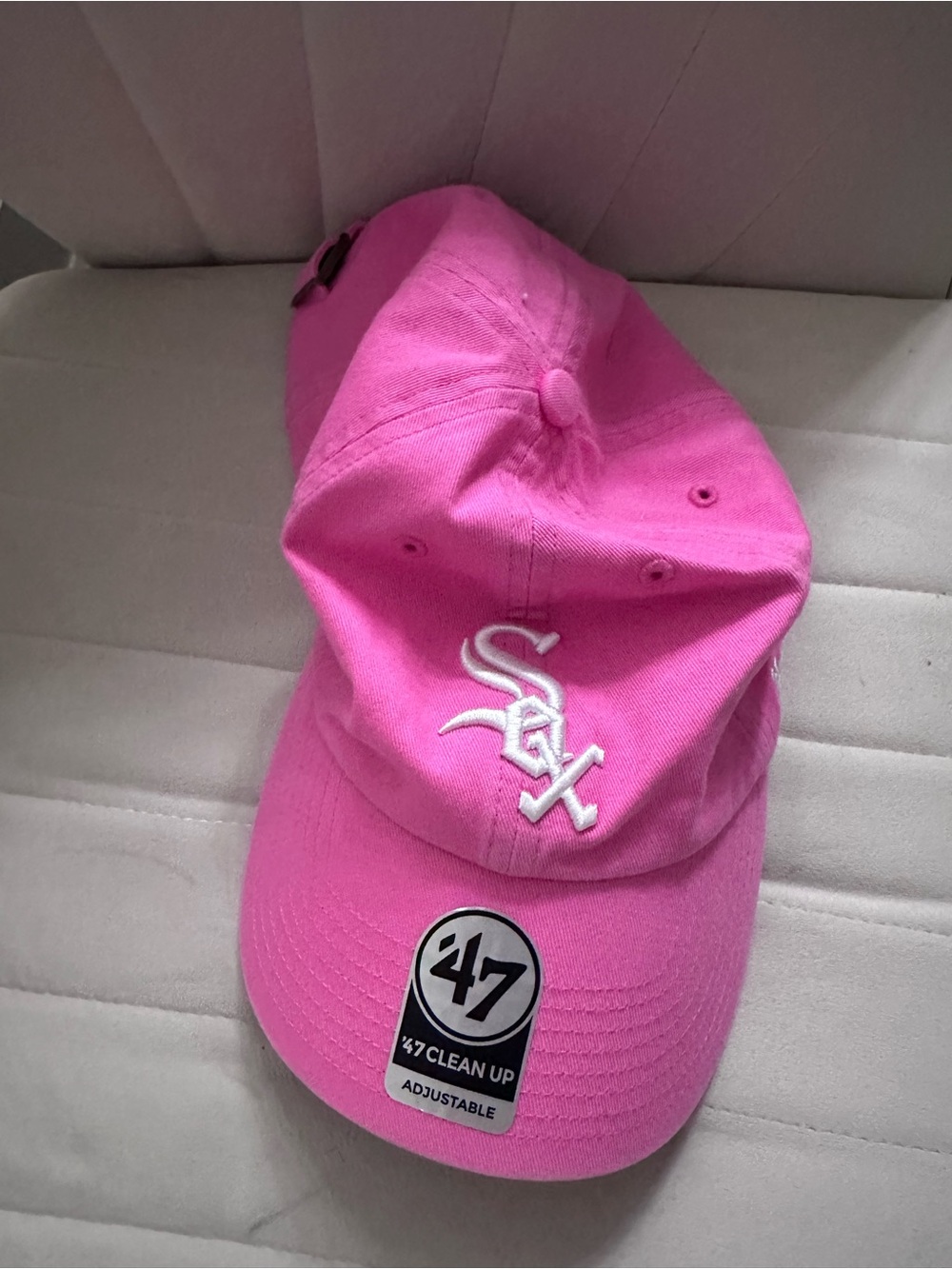 47 Clean Up Adjustable Pink Baseball Cap - White Sox Logo